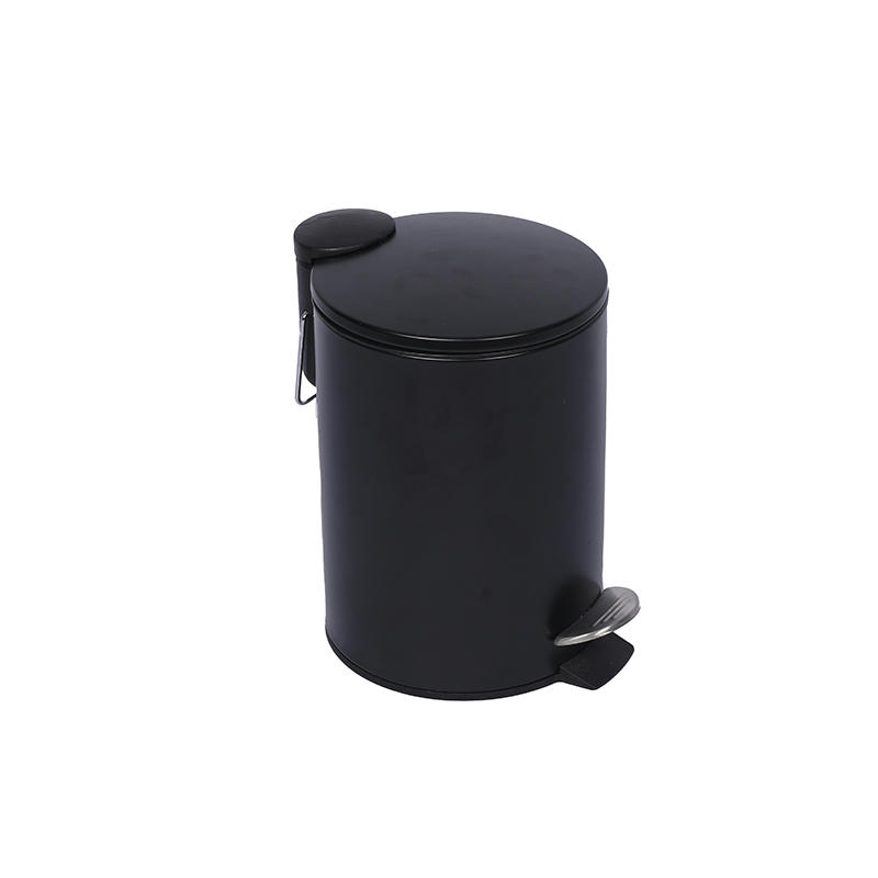 High quality home office use waste bin foot pedal stainless steel trash bin with handle